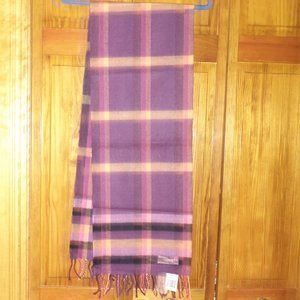 BETTER THAN CASHMERE multi color plaid scarf - new